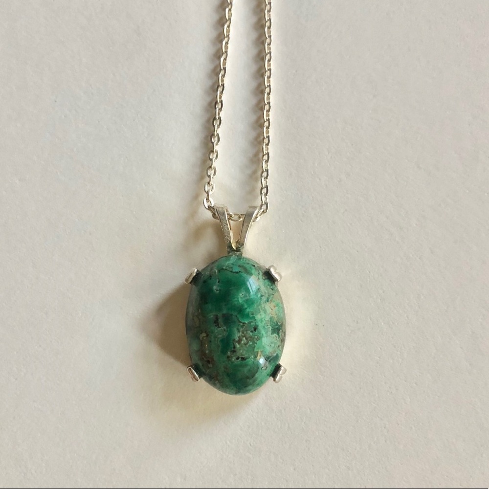 Sterling Silver Stone Necklace